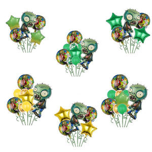 Dessin animé plantes Vs <span class=keywords><strong>Zombies</strong></span> Alien aluminium <span class=keywords><strong>Film</strong></span> ballon costume transfrontalier en gros fête d'anniversaire fournitures - Product Image 1