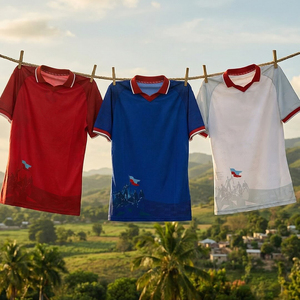 เสื้อฟุตบอลเฮติปี 2026 เสื้อฟุตบอลแบบกำหนดเองได้ เสื้อกีฬาระบายอากาศ เสื้อฟุตบอลเฮติ โจซู คาซิเมียร์ - Product Image 1