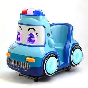 Kiddie baru naik mobil dapat dioperasikan oleh koin kartun mesin ayunan kaca serat kaca interaktif pengayun mobil mainan komersial