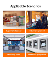 Monitores táctiles POS de montaje en pared de pantalla plana pura Monitor de pantalla táctil capacitiva de 15 17 pulgadas VGA USD TFT LCD Monitor de escritorio