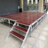 Scène mobile en aluminium pour DJ de mariage en plein air, défilé de mode, podium détachable, plateforme portable pour concerts, mariages et événements