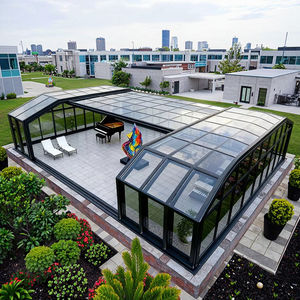 Techo de Terraza Retráctil Automático, Impermeable, Estructura de Aluminio, Gran Solárium Móvil de Cristal - Product Image 1