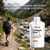 Peptide de collagène hydrolysé pour la santé des articulations, des os et des tissus, améliore la guérison et la récupération, stimule la synthèse du collagène, Shot de collagène