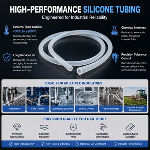 Tuyau en silicone industriel haute résilience pour pompes péristaltiques, tube en caoutchouc flexible <span class=keywords><strong>de</strong></span> précision pour équipement d'ingénierie - Product Image 2