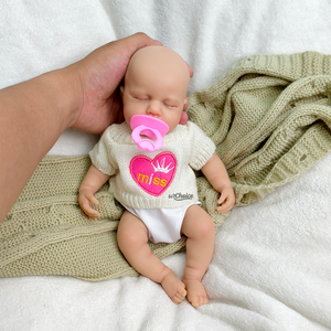 Muñecas Reborn <span class=keywords><strong>Miniatura</strong></span> <span class=keywords><strong>de</strong></span> 30 cm, Hechas a Mano, con Rasgos Realistas, Cuerpo Ultra Suave, Seguro, No Tóxico, Decoración Perfecta para Guardería, Regalo - Product Image 3