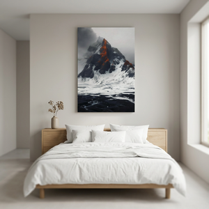 Impression murale <span class=keywords><strong>Paysage</strong></span> <span class=keywords><strong>Montagne</strong></span> Enneigée, Sommets <span class=keywords><strong>en</strong></span> Haute <span class=keywords><strong>Montagne</strong></span>, Toile Écologique pour Décoration et Scénographie - Product Image 4