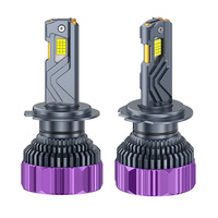 Feux LED universels pour voiture 220W Trois tubes en cuivre Accessoires auto H1 H3 H11 HB3 HB4 H7 Ampoules de phares LED