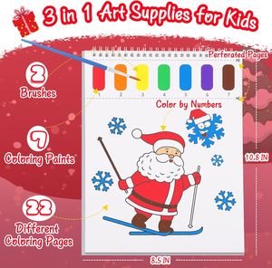 Organizador/Planificador <span class=keywords><strong>de</strong></span> Pintura <span class=keywords><strong>de</strong></span> Acuarela <span class=keywords><strong>para</strong></span> Niños <span class=keywords><strong>de</strong></span> 3 a 8 <span class=keywords><strong>Años</strong></span>, Encuadernación Térmica, <span class=keywords><strong>10</strong></span> Hojas, Manualidades <span class=keywords><strong>de</strong></span> Arte Navideño - Product Image 6