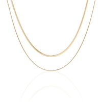 Collier ras du cou unisexe en acier inoxydable plaqué or 18 carats, motif chevrons classique, avec logo personnalisé, chaîne serpent, idéal pour mariage - Vente en gros