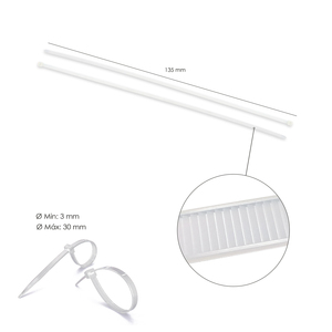 สายรัดเคเบิลไนลอน 100% สีธรรมชาติ 2.5 x 135 มม. (บรรจุ 100 ชิ้นต่อถุง) - Product Image 2