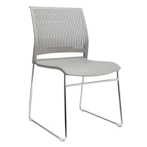 Sillas de Oficina Apilables de Alta Calidad con Patas Metálicas, Sillas de Comedor de Plástico PP para Restaurante con Respaldo Perforado - Product Image 4