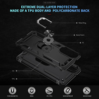 Coque de Téléphone Blindée Anti-Choc avec Support Magnétique et Béquille pour Samsung S25 Edge S24 S23 S22 S21 Ultra Plus FE