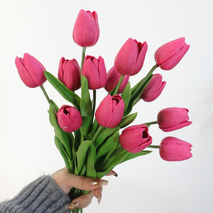 Mini Ramo de Tulipanes Rosados de Espuma Plástica, Alta Simulación, Estilo Nórdico, Decoración para el Hogar, Adorno de Mesa, Decoración de Primavera - Product Image 4
