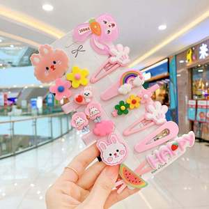 ขายส่งยอดขาย 14 ชิ้น/เซ็ตการ์ตูน Rainbow ผม PIN ทําด้วยมือสําหรับสาวเด็กอุปกรณ์เสริมผมแฟนซีน่ารักผมคลิป - Product Image 5