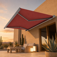 Auvent rétractable en tissu pour terrasse, mobilier de jardin et divertissements en plein air