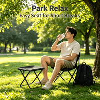 Tabouret pliant portable de haute qualité pour l'extérieur, léger, en fer, moderne, pour le camping, la randonnée et la pêche