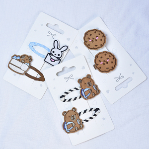 Pinza de Pelo con Diseño de Animal Bordado con Cinta, Linda y a la Moda, para Niños, Fiestas y Regreso a Clases - Product Image 1