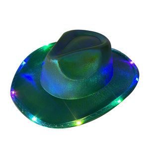 Sombrero <span class=keywords><strong>de</strong></span> Vaquero Unisex con Luces LED Intermitentes <span class=keywords><strong>para</strong></span> Fiesta Disco, Disfraz <span class=keywords><strong>de</strong></span> Halloween, Sombrero Luminoso Divertido - Product Image 6