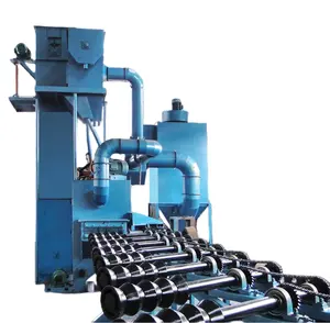 Steel pipe shot blasting machine, pipes cleaning shot blaster