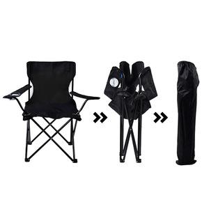 Muebles de exterior, asiento de salón de aluminio de acero plegable azul negro para acampar para sala de estar interior, cocina, comedor, gimnasio - Product Image 3