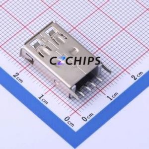 KH-AF180ZJ-19.6-JB USB Connector Through hole Component (THT) Connector Type-A USB 2.0 Female Through Hole - Product Image 2