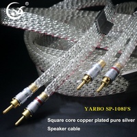 Fil de haut-parleur d'origine haut de gamme YIVO XSSH Audio SP-108FS OD 25x3mm 8 cœurs plat plaqué cuivre argent pur ligne de câble de haut-parleur HIFI