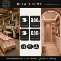 Système de dressing modulaire sur mesure pour chambre à coucher avec tiroirs à fermeture douce et armoire murale complète