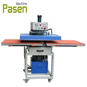 Double Station semi Auto Heat Transfer Press Printing Machine t shirt embossing Machine for logo