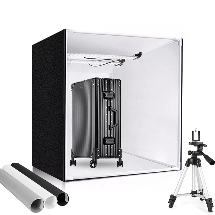 Boîte à Lumière Photo 40 Cm – Studio Portable LED Avec Tente Et Toiles De Fond (neuf)