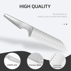 Ensemble de couteaux de chef best-seller (5 pièces) - Fabriqué en acier inoxydable, manche creux en acier inoxydable monobloc, avec support à couteaux, OEM - Product Image 2