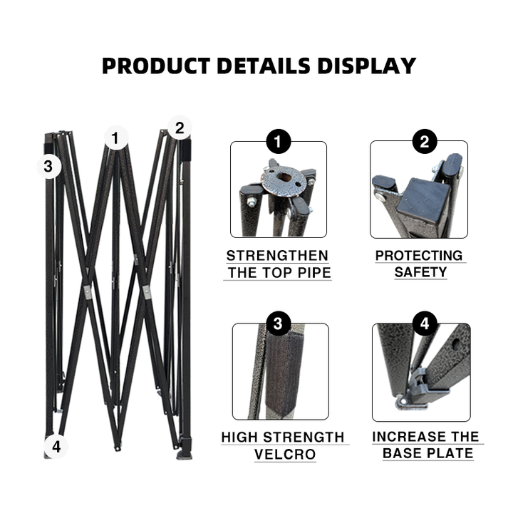 Heavy Duty 10*20ft Red Pop-up Canopy Steel Frame Advertising Warehouse