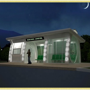 Parada de autobús con aire acondicionado inteligente, muebles de calle, cobertizo de espera, estación de autobuses, quiosco para fumar - Product Image 3
