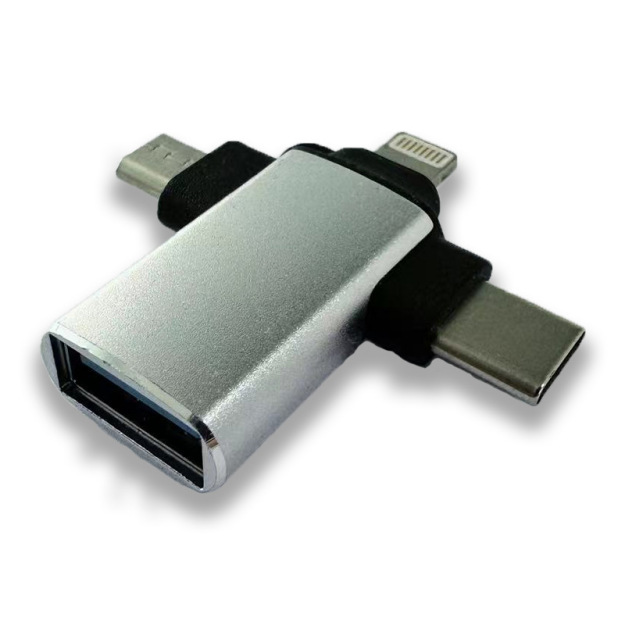 Otg 3-in-1 adapter-silver
