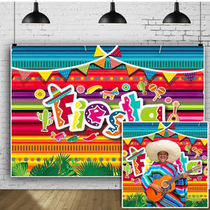México Fiesta Antecedentes a tema messicano festa a strisce sfondo Fiesta Cinco De Mayo decorazione per feste - Product Image 1