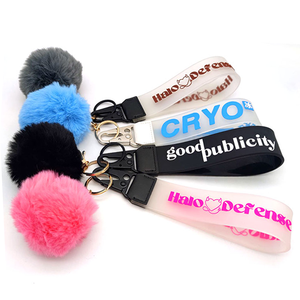 YYX Custom Lanyard Wrist Rubber Strap PVC Keychains Straps Wrist Lanyard Keychain