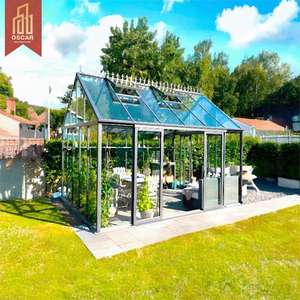 Véranda moderne en aluminium avec toit en verre trempé, écologique, préfabriquée, pour hôtels, résidences et espaces extérieurs - Product Image 1