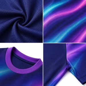 Set Jersey Sepak Bola Sublimasi Custom 2026 Pola Aurora Prism Cepat Kering Bernapas Seragam Sepak Bola OEM ODM Perlengkapan Tim MOQ 1 - Product Image 3