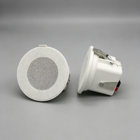 Haut-parleur encastré au plafond à profil bas de 3 pouces, 3~6W, double 8 ohms, entrée 100V, pour usage audio en cafétéria et commerce de détail