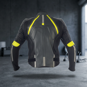 Blouson de moto respirant sur mesure grande taille avec bosse dorsale pour motards professionnels - Product Image 3