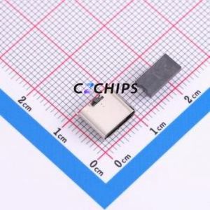 HX TYPE-C 6P LT H7.35 USB Connector SMD Connector ( Connector Type: Type-C )( Gender: Female )( Mounting Type: Vertical Mount ) - Product Image 1