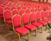 Chaise de banquet en gros OEM ODM, personnalisable avec tissu et structure métallique, pour hôtels, restaurants et services de traiteur