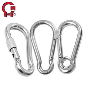 Hlm thép không gỉ mùa xuân Snap móc hình bầu dục nhanh chóng liên kết OEM an toàn không gỉ móc thép Carabiner Carbine Snap móc Clip - Product Image 1