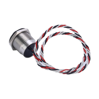 Interrupteur à capteur infrarouge étanche IP68 de 19 mm, interrupteur inductif sans contact en acier inoxydable avec distance de détection réglable et LED