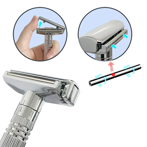 Wholesale <strong>Double</strong> <strong>Edge</strong> Blade 1-6 Adjustable Metal Shaving <strong>Razor</strong> for Men Beard Care Safety <strong>Razor</strong> - Product Image 3