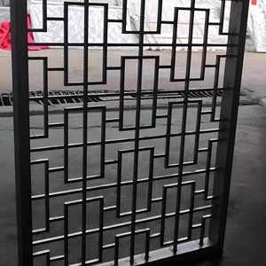 Panneau de mur rideau en aluminium de style chinois, anodisé, design géométrique - Product Image 2