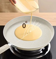Panci crepe lapisan tidak lengket, marmer, induksi kompatibel, wajan panekuk datar, panci alami, antilengket, kustom, grosir