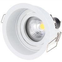Plafonnier blanc rond carré encastré MR16 GU10, anti-éblouissement, réglable, cadre de spot LED pour plafond