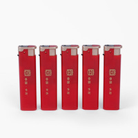Briquet à cigare en plastique au gaz Butane de couleur mate avec Logo personnalisé, Rechargeable, coupe-vent et coupe-vent