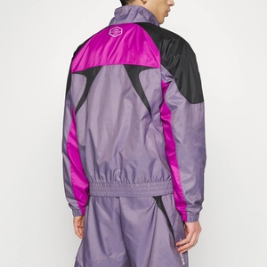 <b>Men's</b> <b>Lightweight</b> Nylon Zip-up Windbreaker <b>Jacket</b> Breathable Retro Patchwork Design Inspired by 80s 90s Outdoor Running Fashion - Product Image 4