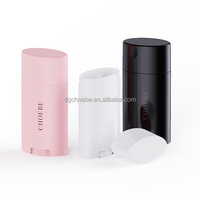 Choebe 30ml 50ml 75ml 75g Contenant ovale en plastique PP à remplissage par le bas, tube vide pour déodorant stick ou gel anti-transpirant